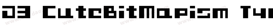 D3 CuteBitMapism TypeB字体转换